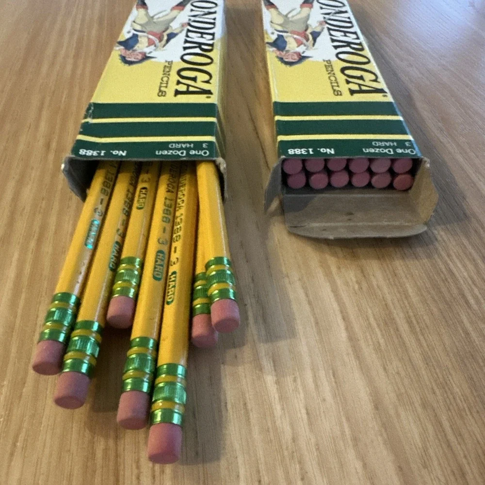 Vintage DIXON TICONDEROGA lot of 19 No 3 hard pencils. No 1388